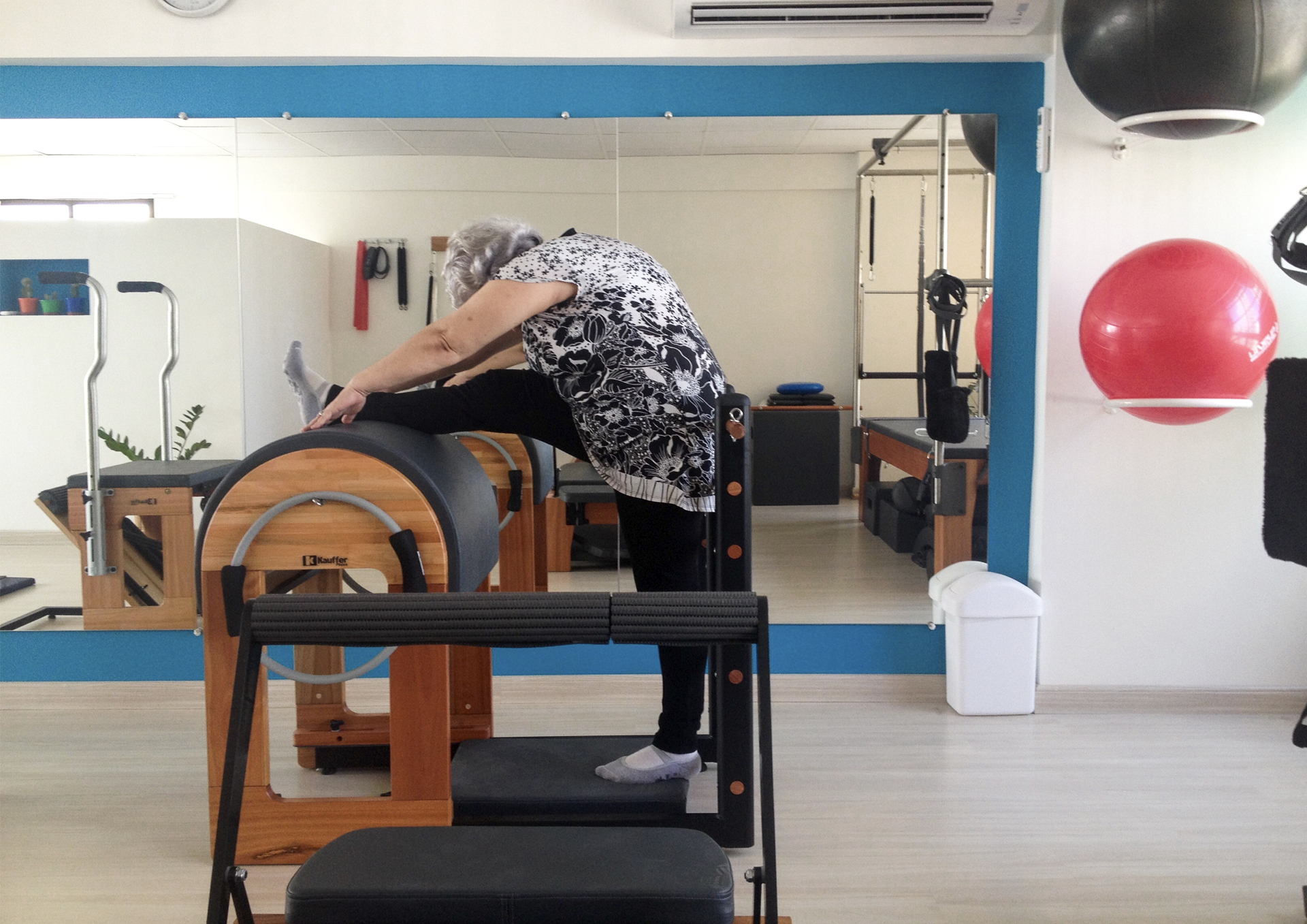 Aula de pilates para idosos